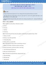 Đề thi giữa kì 1 KHTN 6 Cánh diều - Đề số 7